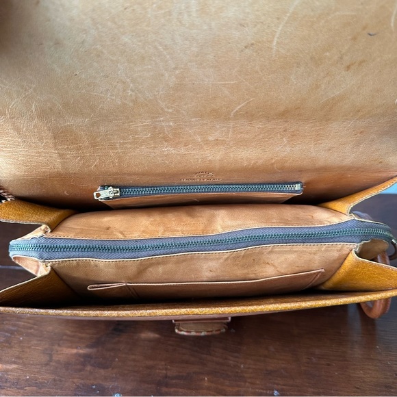 Vintage tooled leather clutch Mexican Mexico brown western boho purse - Picture 5 of 16